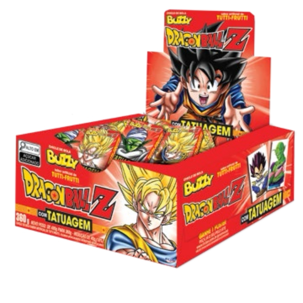 CHICLE BUZZY TATTOO DRAGON BALL TUTTI FRUTTI 90 UN
