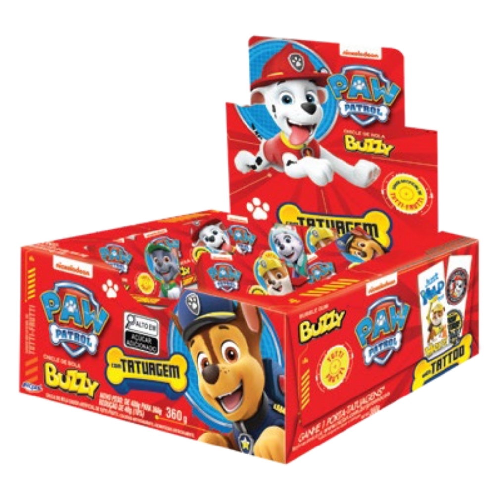 CHICLE BUZZY TATTOO PATRULHA CANINA TUTTI FRUTTI 90 UN