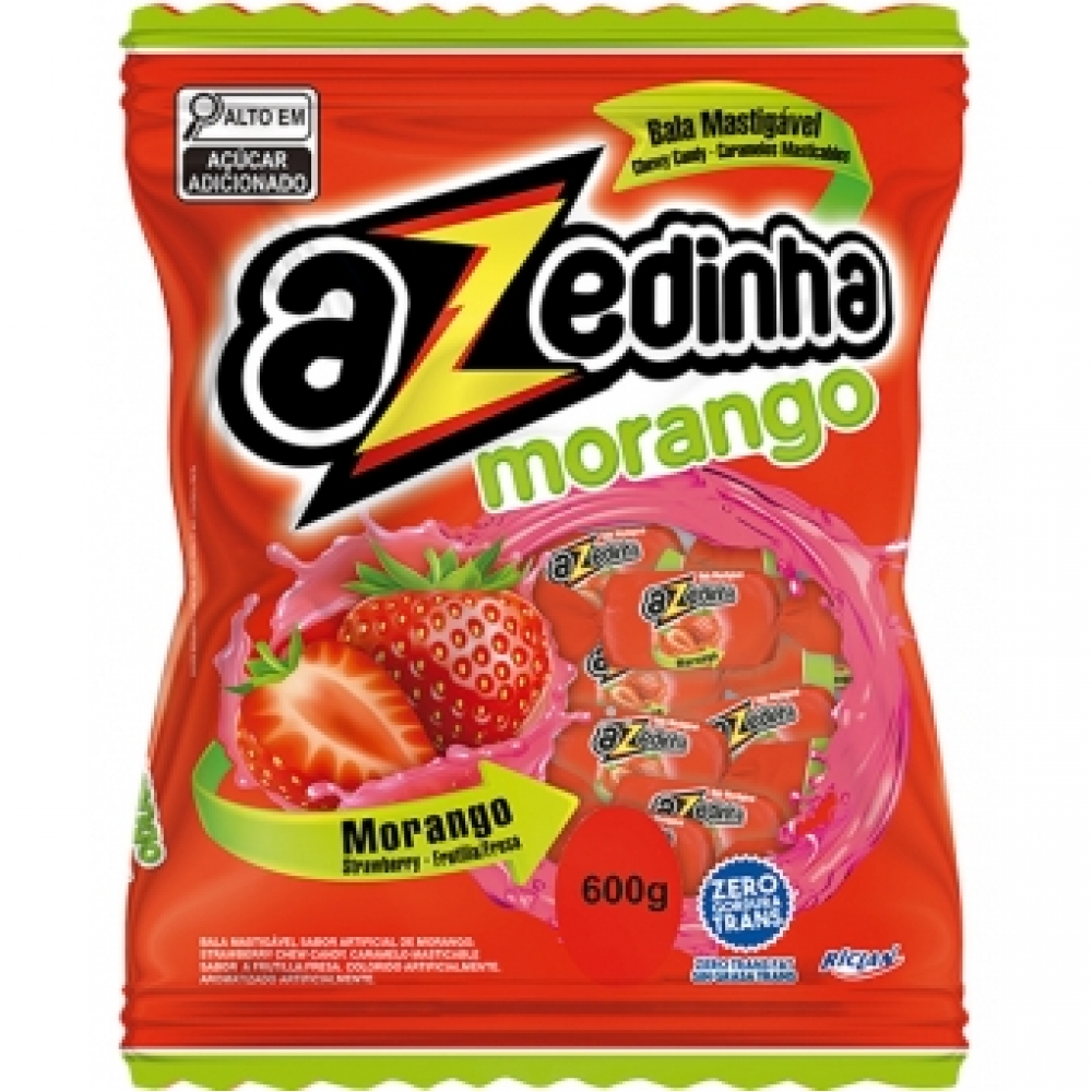 BALA MASTIGAVEL AZEDINHA MORANGO 500G
